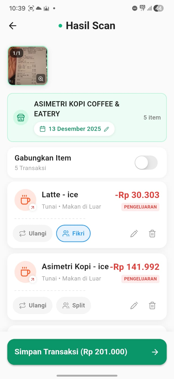 Smart Scan OCR hasil scan